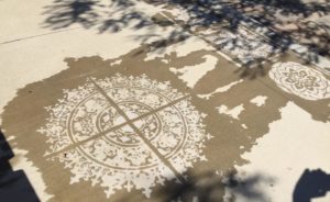 Sidewalk art by Jessica Springman comes to life with a little water.
