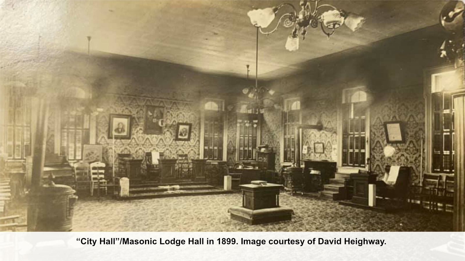 “City Hall”/Masonic Lodge Hall in 1899. Image courtesy of David Heighway.