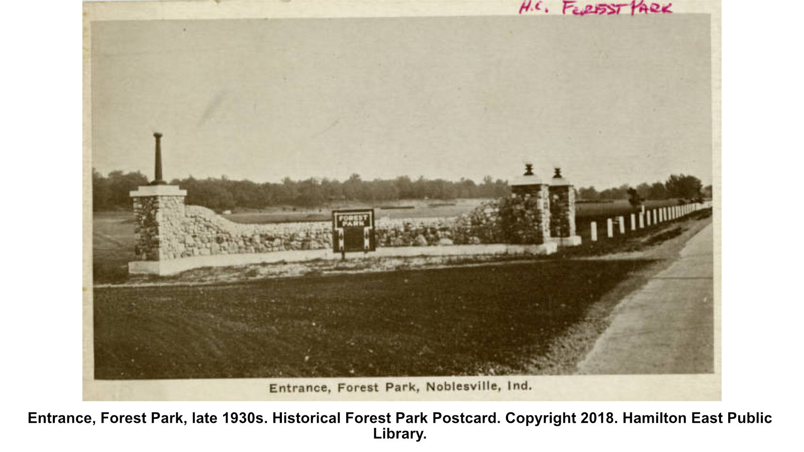 13th Hole, Tom Thumb Golf Course at Forest Park, late 1930s. Historical Forest Park Postcard. Copyright 2018. Hamilton East Public Library.