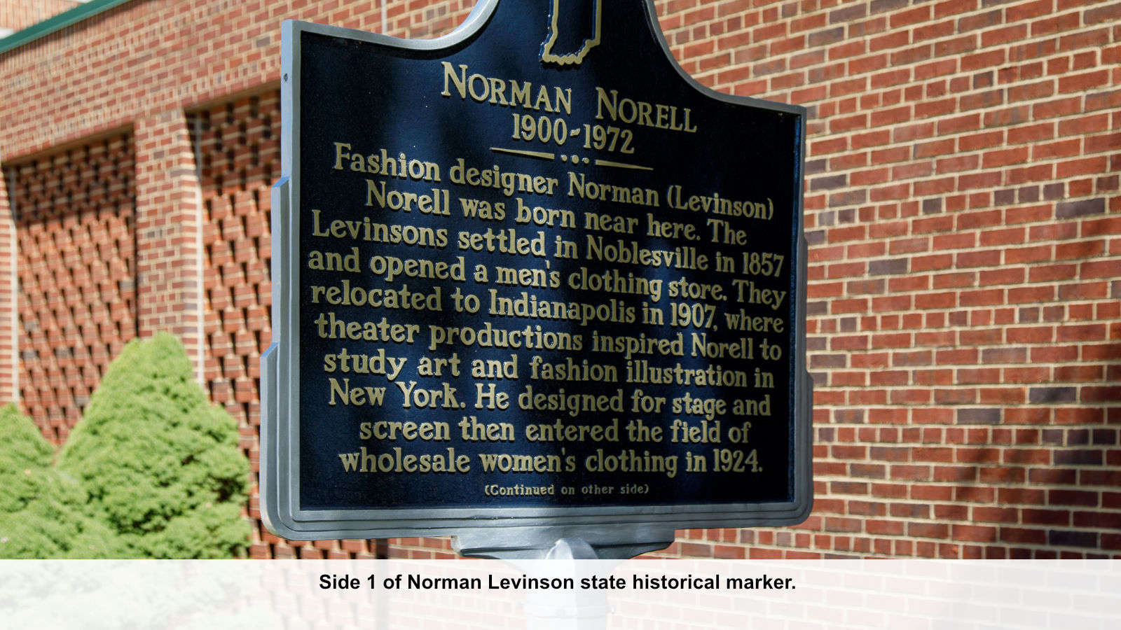 Side 1 of Norman Levinson state historical marker.