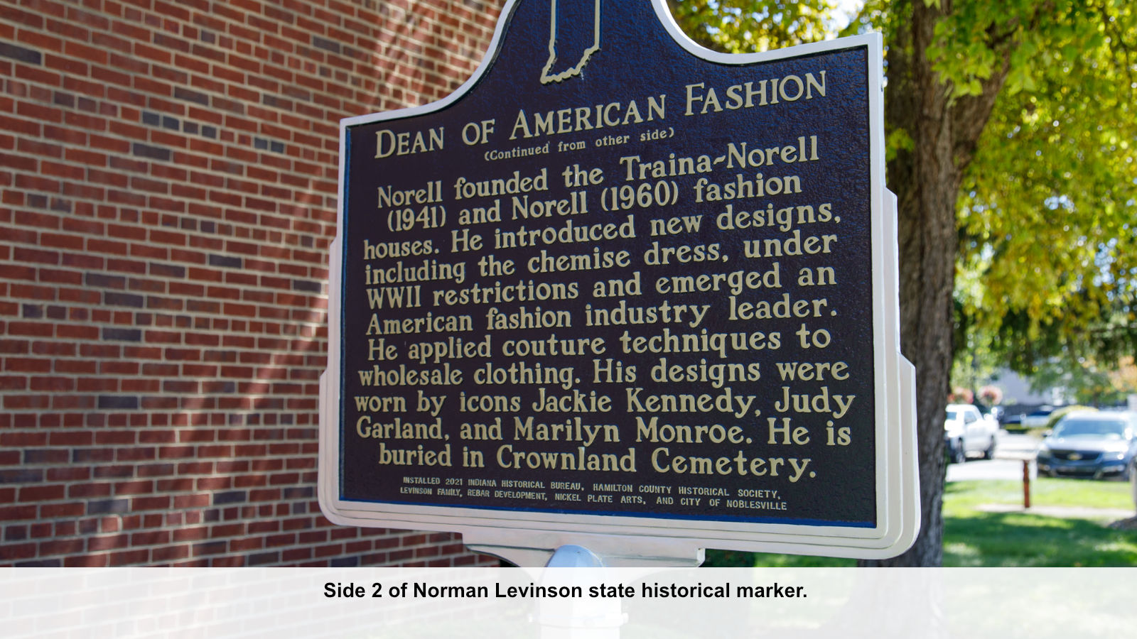 Side 2 of Norman Levinson state historical marker.