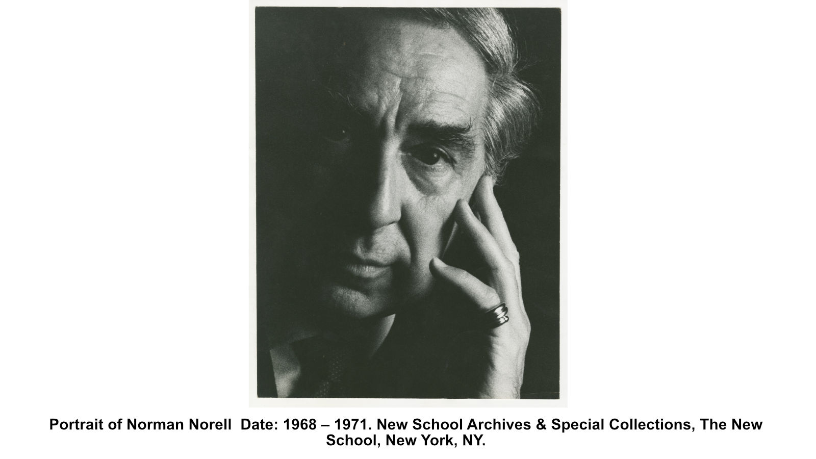 Portrait of Norman Norell Date: 1968 – 1971. New School Archives & Special Collections, The New School, New York, NY.